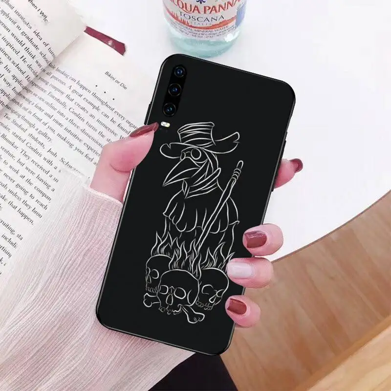 PENGHUWAN Чумного доктора черный ТПУ мягкий чехол для телефона Huawei Honor 20 10 9 8 8x 8c 9x 7c 7a