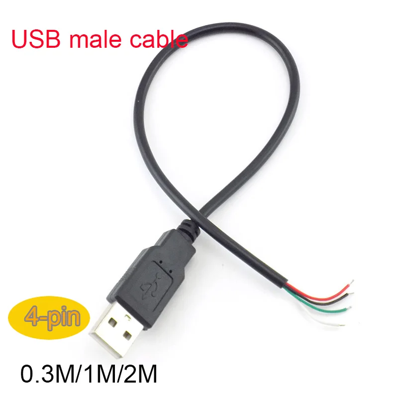Удлинительный кабель 0 3 м 1 2 4 Pin Micro USB штекер типа сделай сам провода для передачи