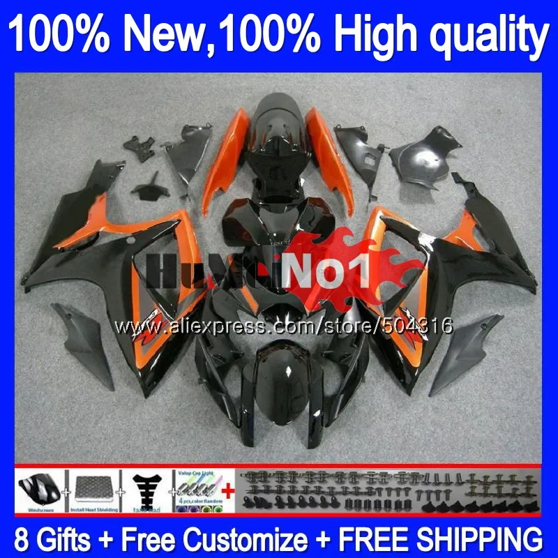 

Body For SUZUKI GSX R600 GSX-R750 GSXR 600 750 CC 06 07 2006 2007 Orange black 16MC.62 GSXR-600 K6 GSXR600 GSXR750 06 07 Fairing