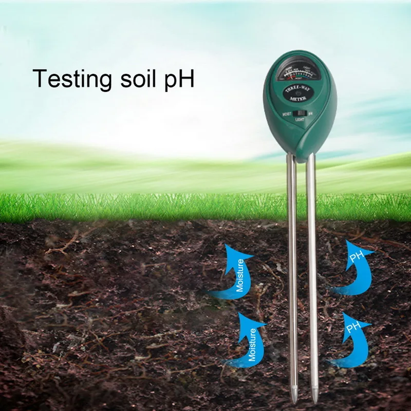 Plant Flowers Soil PH Tester 3 In 1 Moisture Measuring Humidity Light Hydroponics Analyzer Detector Hygrometer For Garden | Инструменты