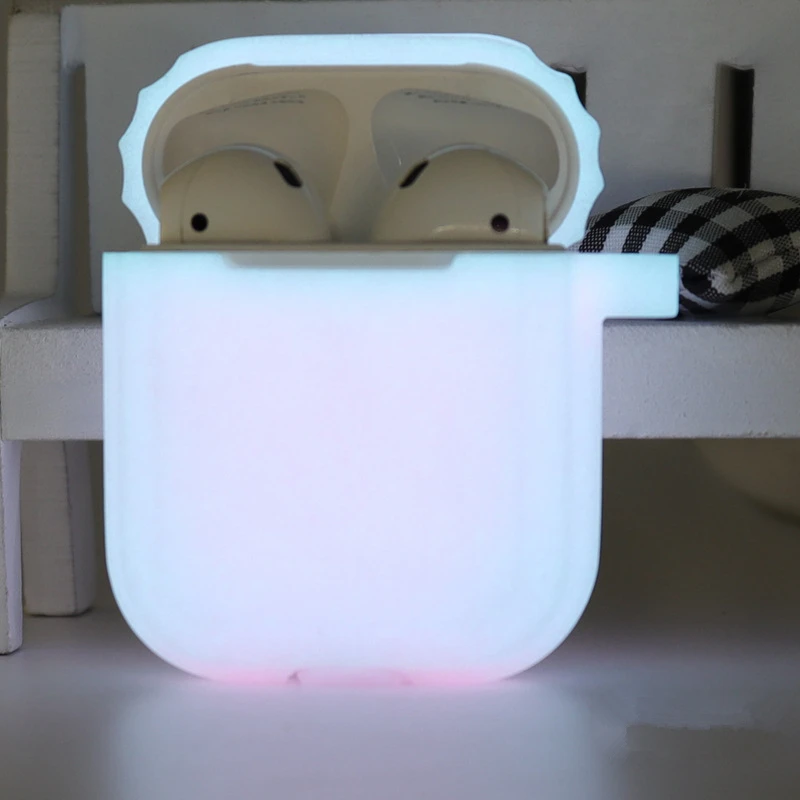 Флуоресцентный чехол для наушников AirPods 1/2 защитный беспроводных Bluetooth Air