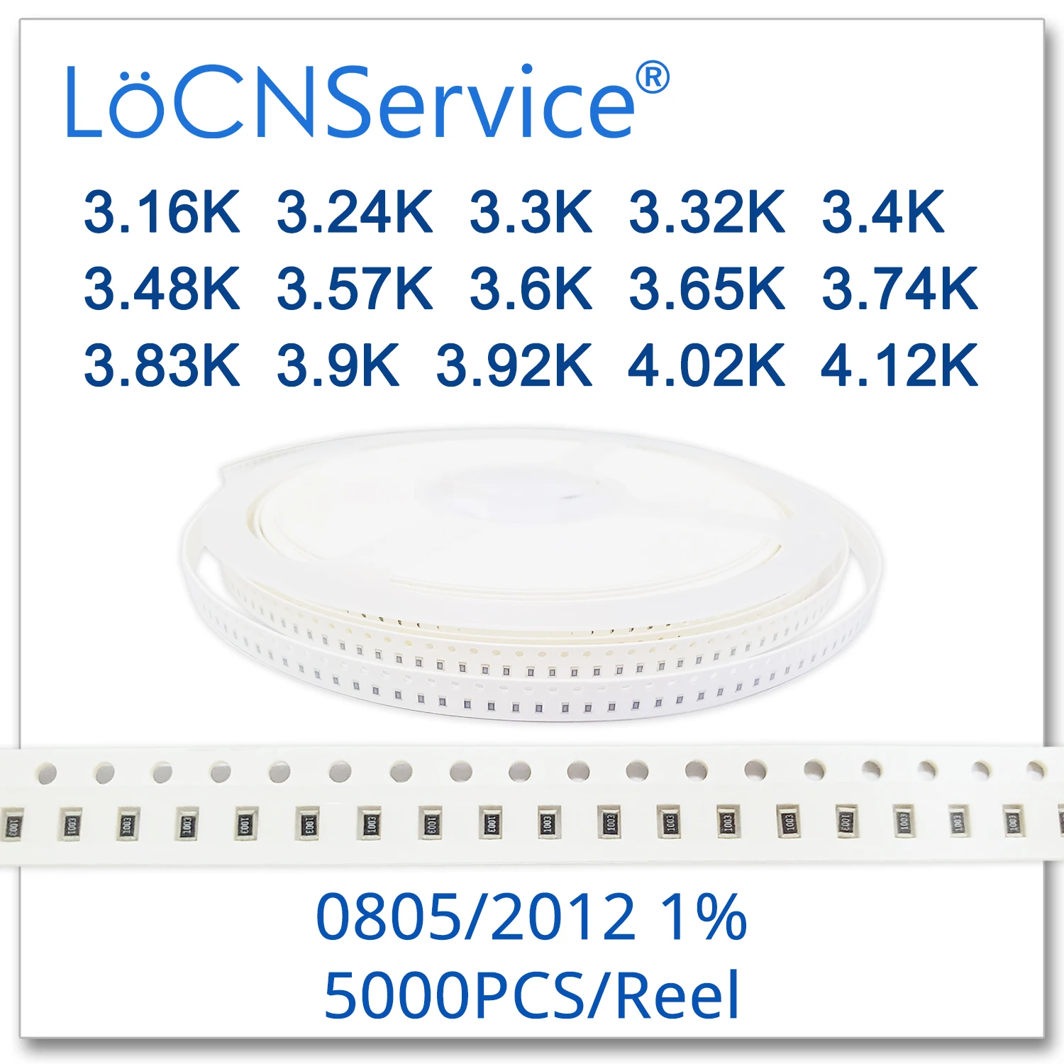 LoCNService 0805 1% 5000 шт. 3 16 K 24 32 4 48 57 6 65 74 83 9 92 02 12 2012 резистор|Запасные части| |