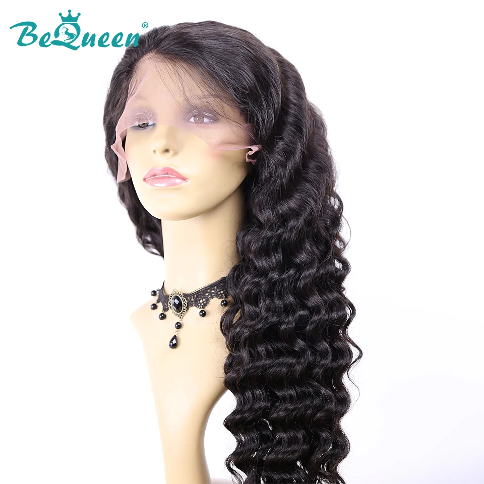 Парики из человеческих волос BeQueen бразильские натуральные волнистые парики