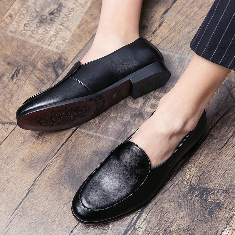 

Men's Shoes New for High Quality Men Pu Leather Safety Fashion Comfortable and breathable Shoe Male Classic Loafer Shoes