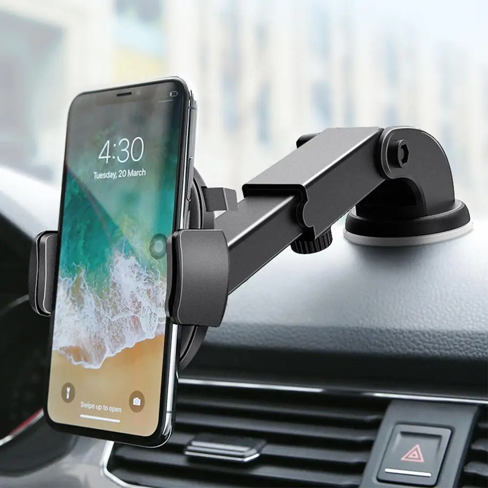 Автомобильный держатель для телефона на лобовое стекло iPhone 7 X XS samsung 360 приборная