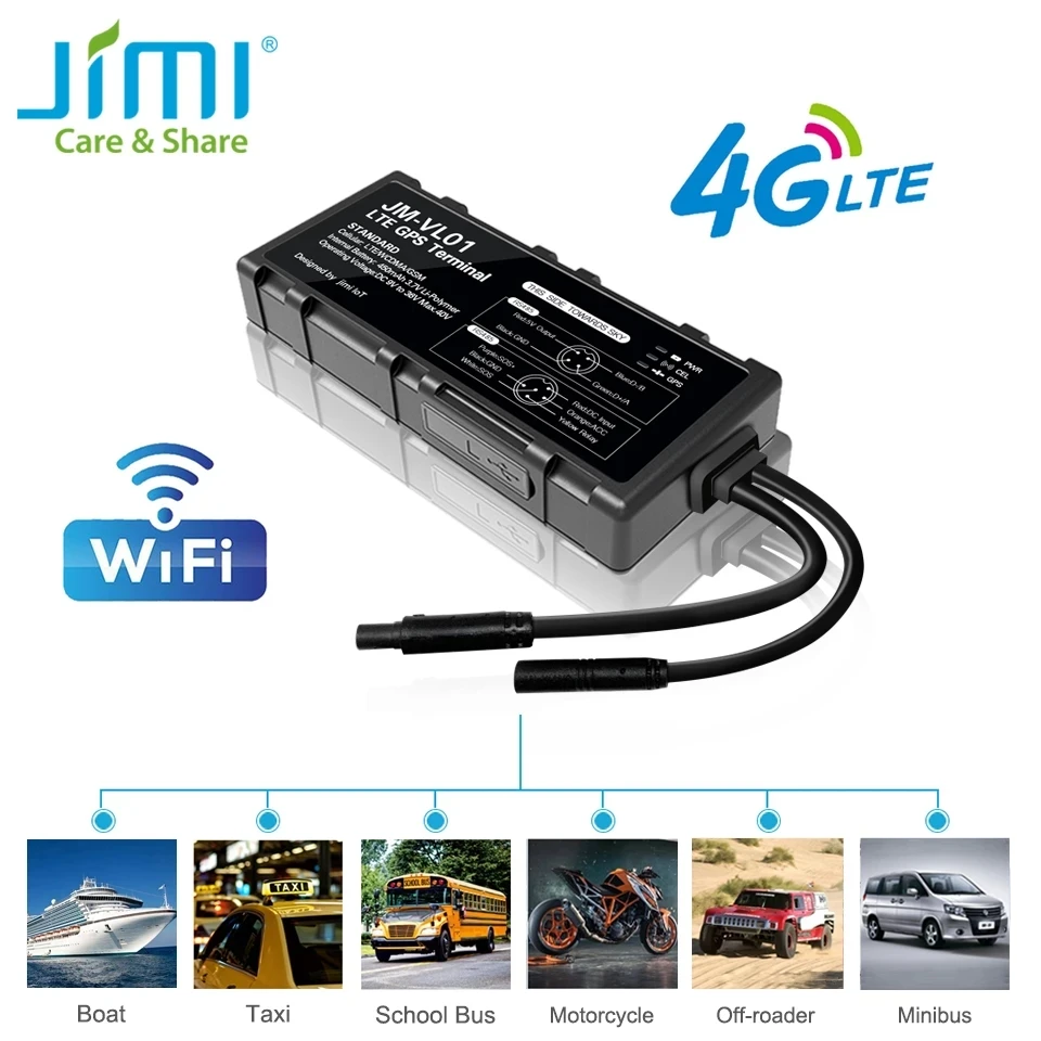 

JM-VL01 4G Car GPS Tracker With WiFi Real-time Tracking Driving Behavior Smart Alerts Via APP Web GV40 Tracker For Cars Moto