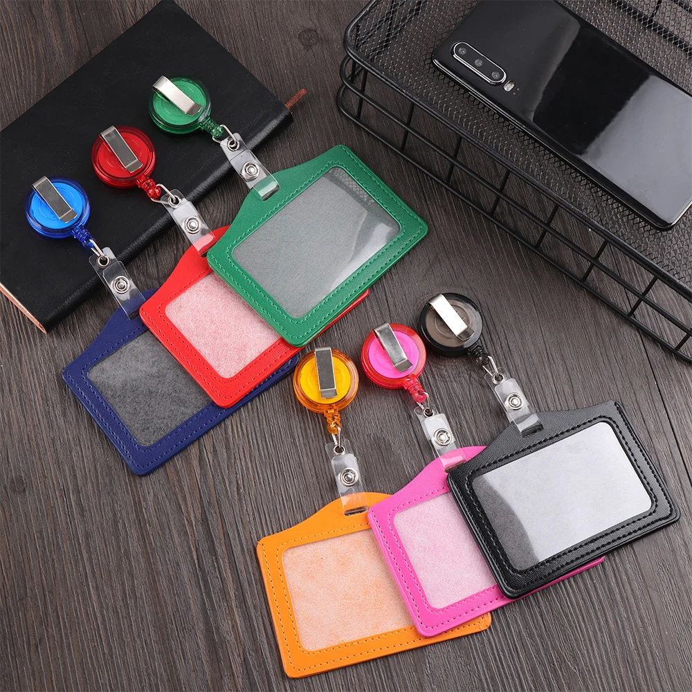 

Candy Colors Horizon Style Nurse Id Badge Holder with Retractable Badge Reels Badge Clip Name Badge Office School Supplies