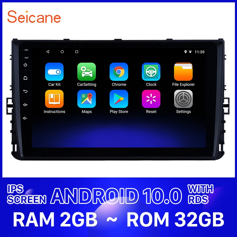 Seicane Android 10 0 RDS автомобильный Радио GPS Navi мультимедийный плеер для 2018 VW Volkswagen