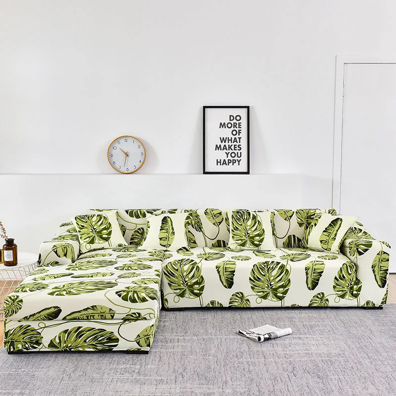 L shape need buy 2 pieces elastic corner sofa covers for living room printed cover slipcovers stretch couch | Дом и сад