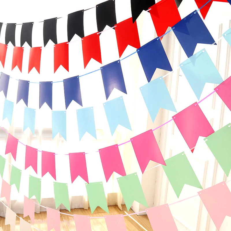 

Birthday party fish tail pull flag pull flower wedding festival celebration party decoration banner background layout bunting