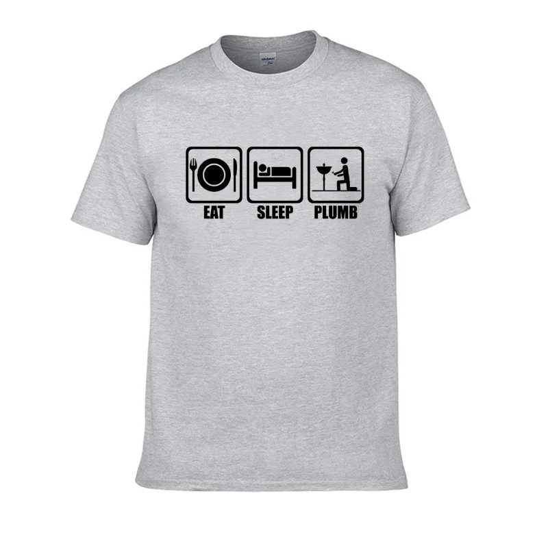 

Футболка мужская летняя с круглым вырезом, забавная тенниска сантехники, хлопковая майка с коротким рукавом, для сна, сантехники