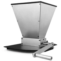 grain crusher double roller malt mill home brewing wheat barley grinder 2 roller grain mills with hopper and metal base stand