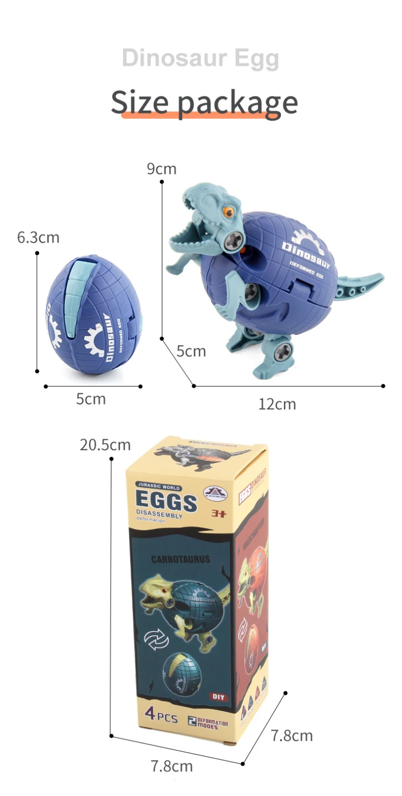 Dinosaurio de juguete removible para ni&ntilde;os de m&aacute;s de 3 a&ntilde;os, Material ABS, diferentes estilos, regalos de vacaciones-5