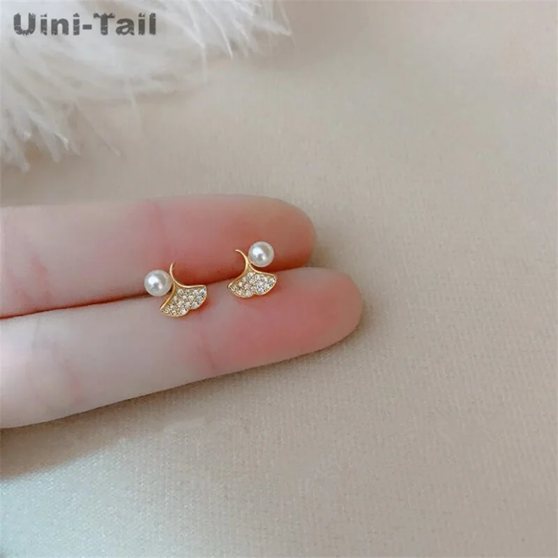 

Серьги Uini-Tail из стерлингового серебра 925 пробы в виде листьев гинкго