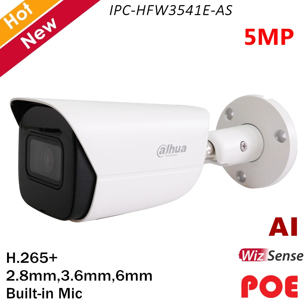 IP камера Dahua AI 5 Мп с поддержкой POE и встроенным микрофоном|Камеры видеонаблюдения|