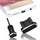 2 шт. металлический зарядный порт + 3,5 мм разъем для наушников Замена пылезащитной заглушки для Android для iPhone для типа C