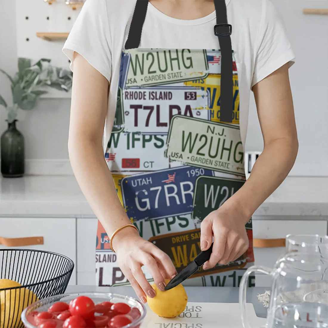 Набор фартуков ретро металлический автомобильный номерной знак кухонный