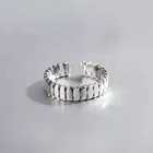 Модное винтажное серебряное кольцо для женщин, Необычные Регулируемые кольца из тайского серебра