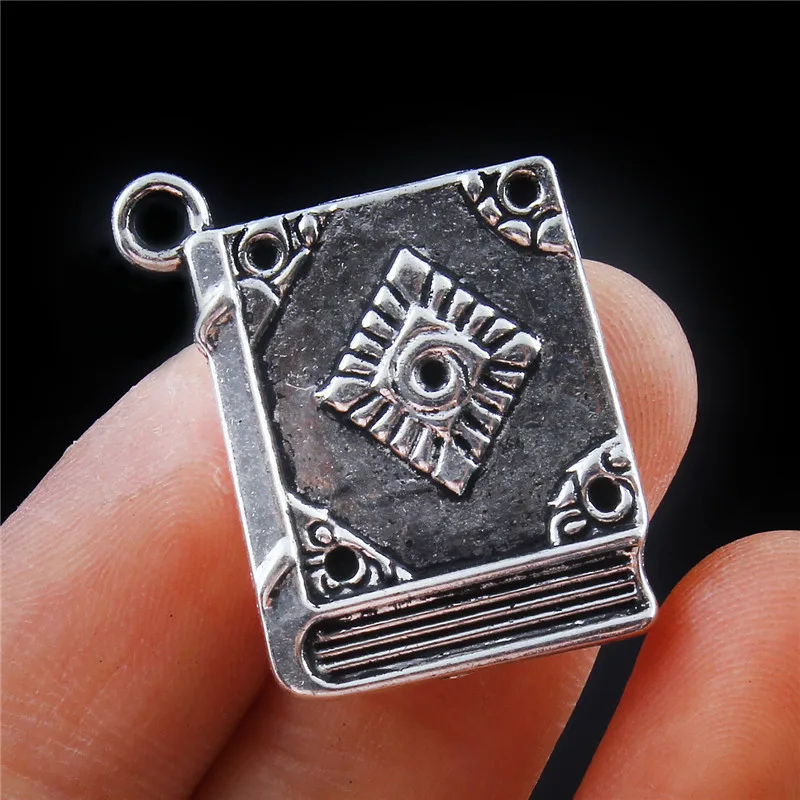 

12pcs once Upon a time book Charm Silver Color Pendant Fit Handmade Graduation Gifts Necklace Findings Jewellery Making