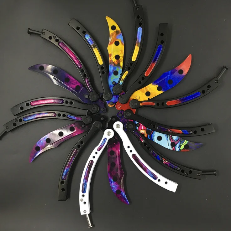 Новый тренировочный нож бабочка из нержавеющей стали GO складной игры Counter Strike