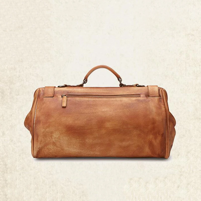 Сумка для путешествий из натуральной кожи с натуральным лицевым покрытием