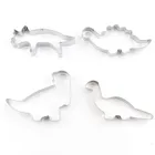 4 шт.компл. нержавеющая сталь динозавр животное помадка торт печенье резак Форма Sugarcraft украшения формы кондитерские изделия инструменты для выпечки