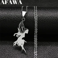 elves stainless%c2%a0steel necklace pendant for womenmen silver color chain necklace jewelry collar acero inoxidable%c2%a0nxs02
