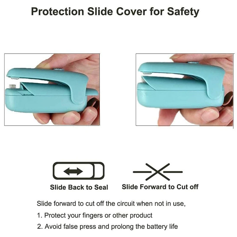 

Mini Bag Sealer,2 in 1 Heat Sealer with Cutter,Bag Heat Sealer Handheld Portable Vacuum Sealers for Bags Food Storage