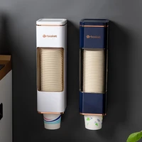 gold plated disposable cup picker paper cup holder mug automatic cup picker no hole punch wall mounted water dispenser shelf