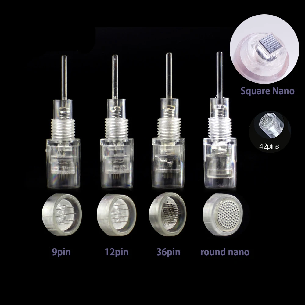 Круглый картридж с иглой Nano Pin 10 шт. байонетный порт для электрического