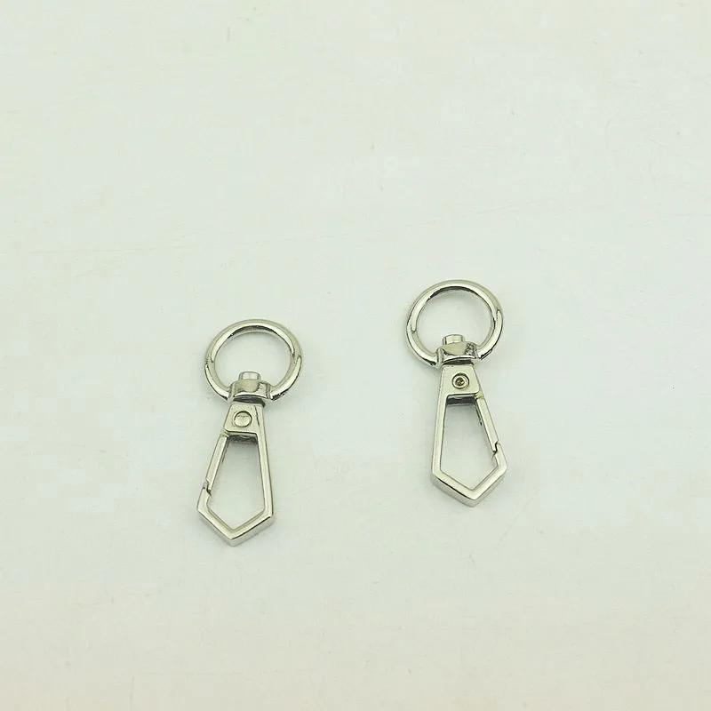 30pcs 13mm Metal Buckles Triangle Lobster Clasps Swivel Snap Hooks for Bags Chain Handbag Strap Connection Hardware Collar Clasp