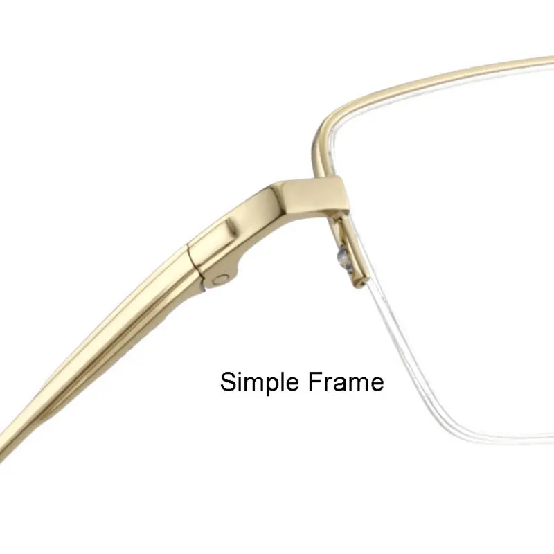 

Half Rim Pure Titanium Frame Glasses For Man and Woman Business Style New Arrival Retro Myopia Eyewears