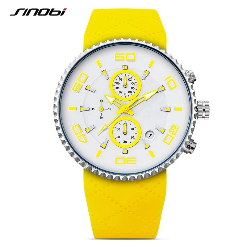 Спортивные Часы для отдыха Мужские Секундомер 30 м Водонепроницаемые Reloj Hombre SINOBI С