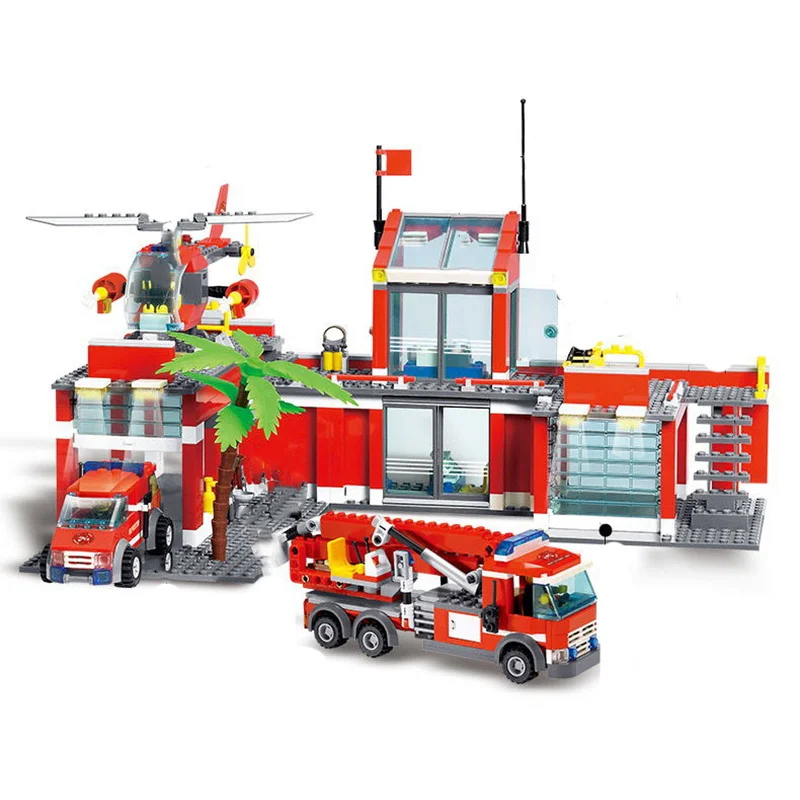 774 шт. детская пожарная машина|Соединяющиеся блоки| |