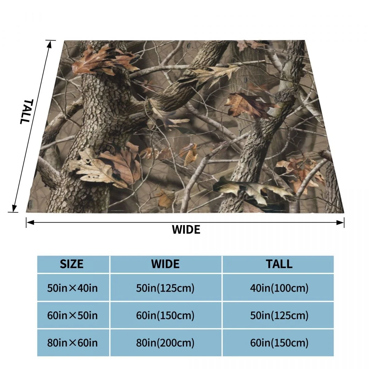 Камуфляжное фланелевое одеяло в стиле милитари всесезонное теплое покрывало для