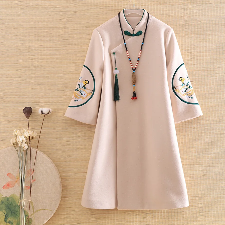 Embro mill Высококачественная элегантная женская верхняя одежда Осенняя Вышивка