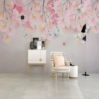 custom any size mural wallpaper modern retro light luxury plant flower wall painting living room tv sofa background wall decor