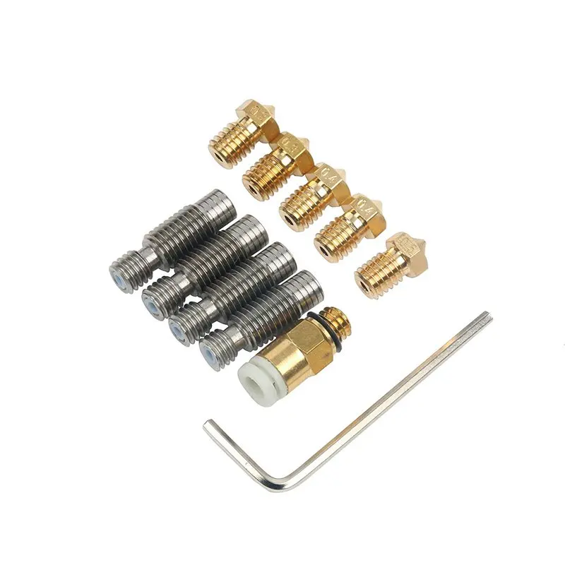 Все металлические J стиль головки Hotend Полный комплект с 5 шт. экструдер печатающая