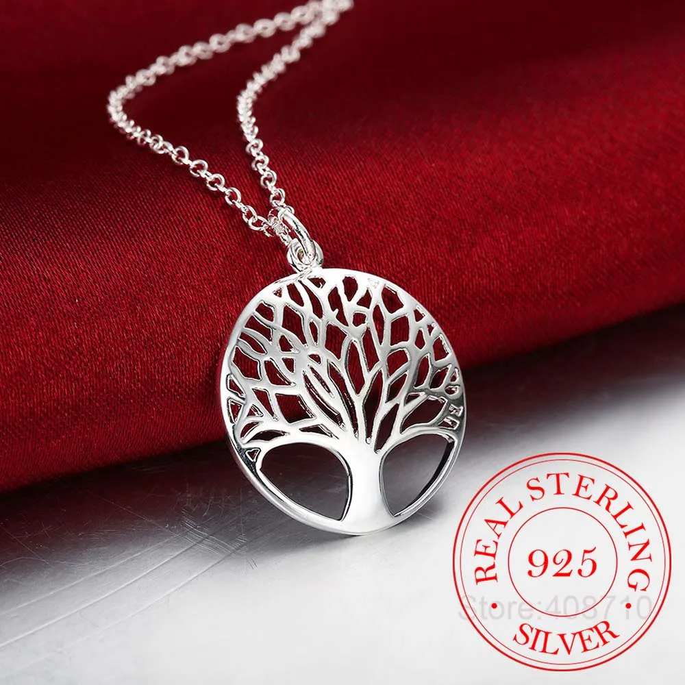 Горячая Древо жизни с украшением в виде кристаллов круглый маленький кулон