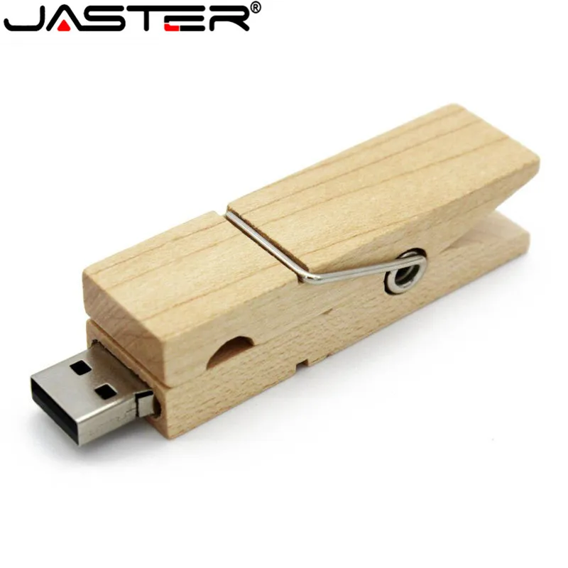 USB-флеш-накопитель JASTER с деревянным зажимом 4-128 ГБ | Компьютеры и офис