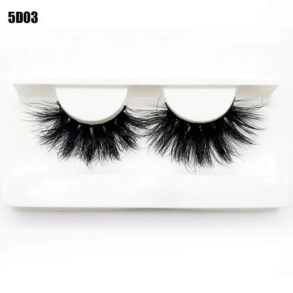 3 Mink Eyelashes Criss-Cross Natural Fake lashes Length 25mm Makeup 3D Mink Lashes Extension Eyelash Beauty - Color: 3