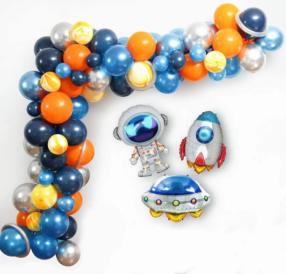 Наружный с принтами Вселенной космоса планеты вечерние Шар Комплект гирлянды в