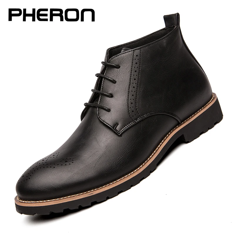 Ботильоны челси из натуральной кожи мужские зимние рабочие ботинки винтажные