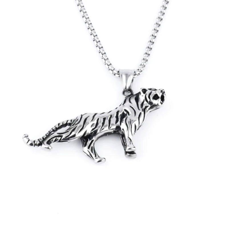 

Серебряная цепь из нержавеющей стали 316L в стиле панк, животное, мужской подарок