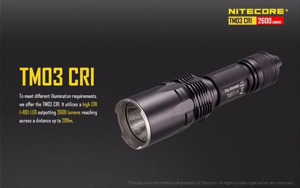 NITECORE TM03 TM03CRI тактический фонарь CREE XHP70 светодиодный Макс 2800лм дальность луча 289 м уличный фонарь с батареей IMR18650
