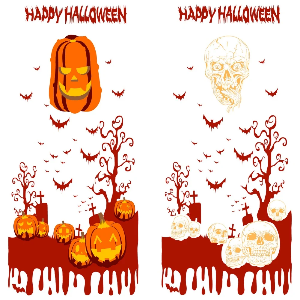 

Halloween Bath Towel Color Changing Pumpkin to Skull for Festival