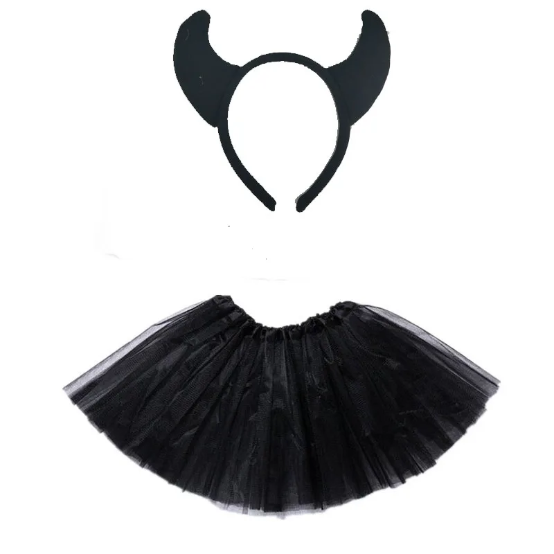 Повязка на голову с демоном дьявола юбка пачка комплект реквизит для дня