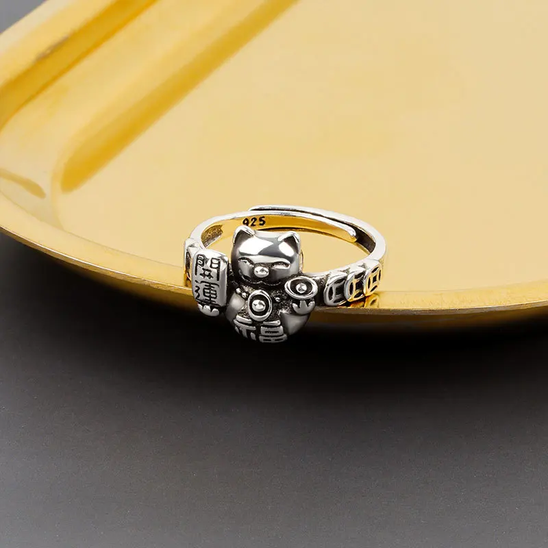 

New Fashion Personality Ring Lucky Cat Good Luck Ring