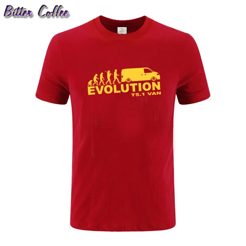 Мужская хлопковая футболка с коротким рукавом принтом эволюция автомобиля |