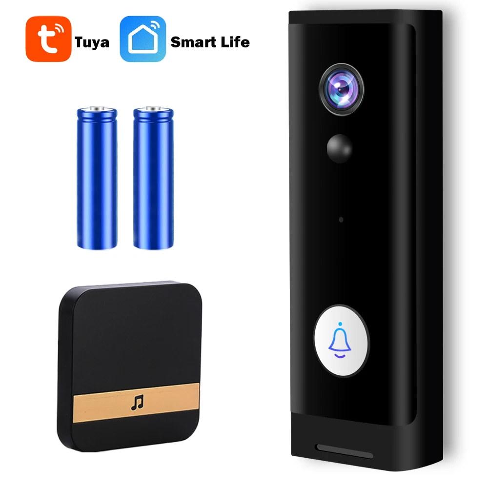 

Tuya WiFi Doorbell Camera Security Door Bell Camera Outdoor 1080P Video Door Bell Smart Wireless Doorbell Night Vision PIR Alarm